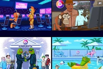 do 2d memecoin animation video memecoin art crypto