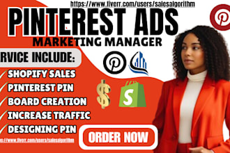 be your pinterest ads marketing manager design pins, board for website promotion