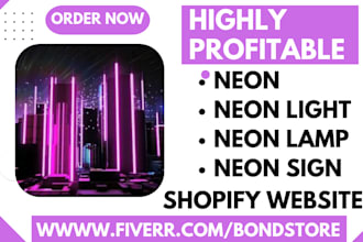design neon shopify website neon sign shopify store led light lighting website