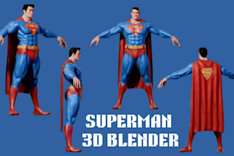 do character modelling, blender, custom 3d models, and 3d character design