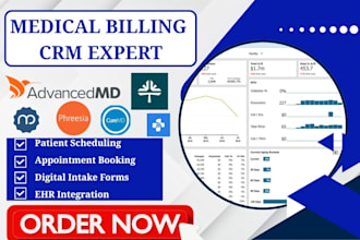 setup advancedmd medesk tebra phreesia saude vianet curemd medical billing crm