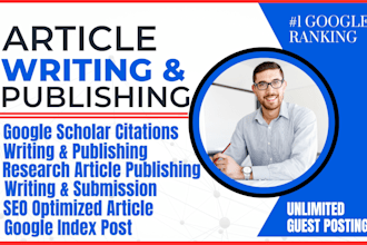 write and publish article on peer reviewed google scholar index journal citation