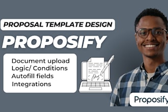 clean up your proposify proposal setup and provide hands on support and training
