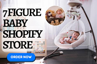 design highly profitable baby shopify store kids clothing  toy website