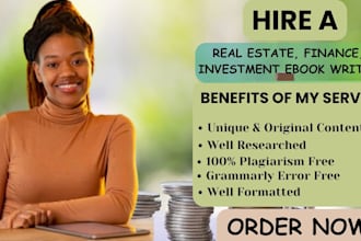 ghost write real estate ebook finance investment credit repair course content