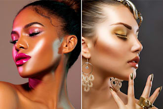 do portrait photo, headshot editing and beauty skin retouching with photoshop ai