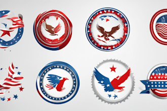 create patriotic and political logo