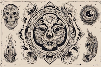 create old school or traditional tattoo design