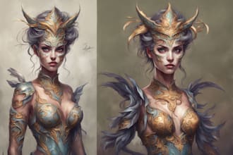 paint a character art, fantasy illustration, oc
