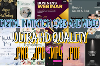 make your digital invitation card and video