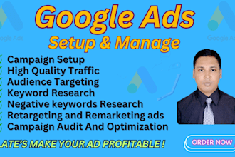 setup and optimize google ads adwards PPC campaign