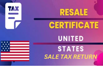 get resale certificate and sale tax return of all usa states