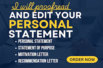 edit your personal statements and statement of purpose