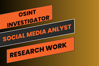 do osint investigation of web and social media research work