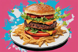 make a food pop art of your food