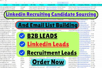 do linkedin recruiting candidates sourcing and list building