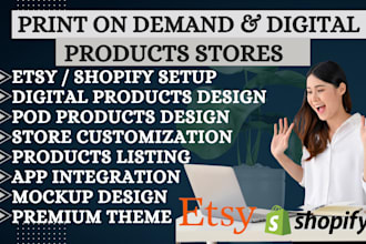 setup etsy shopify print on demand etsy digital product print on demand printify