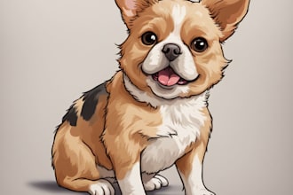 draw pet portrait into cartoon