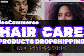 luxury hair care products website store, woocommerce hair products store website