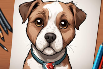 draw an awesome pet cartoon portrait