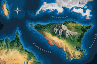 make highly detailed fantasy maps for you