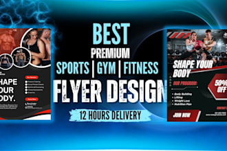 create eye catching fitness and gym flyer posters