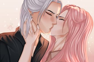 make webtoon yaoi art for you