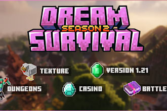 give premade minecraft textured survival setup with regular updates