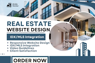 design an investor carrot, real estate website, idx website with SEO