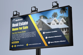 do billboard design, hoarding or outdoor advertisement design