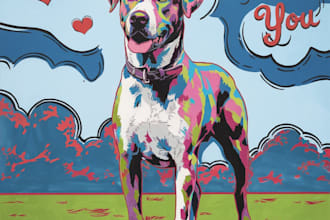 make a beautiful wpap pet pop art portrait