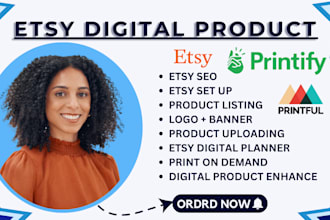 do etsy digital product setup etsy shop design digital product listing etsy SEO