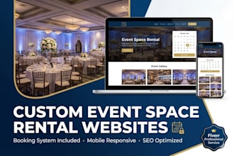 build a professional event website or event space rental website