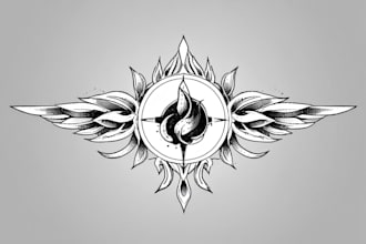 unique style dotwork tattoo design