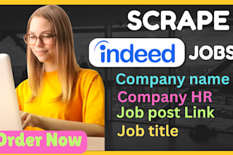 scrape recruitment leads from indeed company and email find