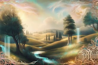 draw fantasy concept landscape illustrations