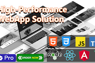 develop high performance web apps using react vue angular