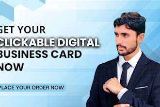 design professional digital business card with qr code