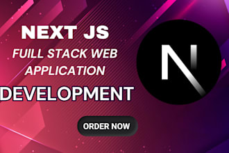 develope a full stack next js web app using react js javascript typescript
