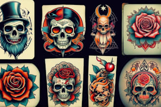 draw awesome old school tattoo style designs