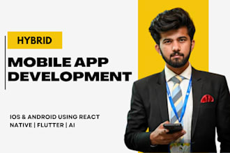 develop a mobile app for android IOS hybrid ai mvp saas