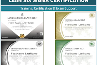 assist in lean six sigma certifications