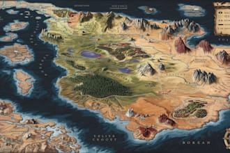 create a high quality fantasy map