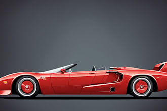 make amazing vector vector car form your car