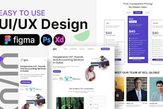 custom modern UI UX design for web and mobile apps user friendly interfaces