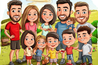 make professional cartoon caricature in disney style