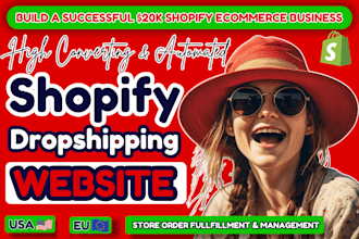 create shopify store, build shopify website, dropshipping, ecommerce website