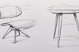 develop industrial and product design concept by sketches
