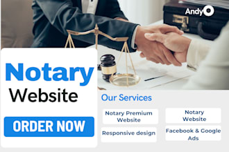 design notary website, notary landing page, lawyer website for you