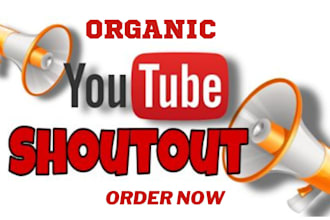 do youtube shoutout to 200k audience to generate organic subscribers, promotion